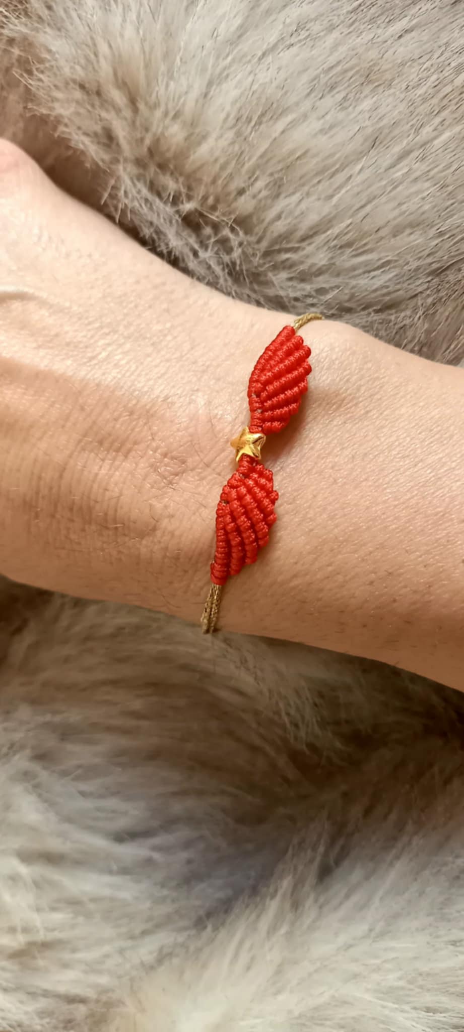 Βραχιόλι με φτερά αγγέλου και αστέρι