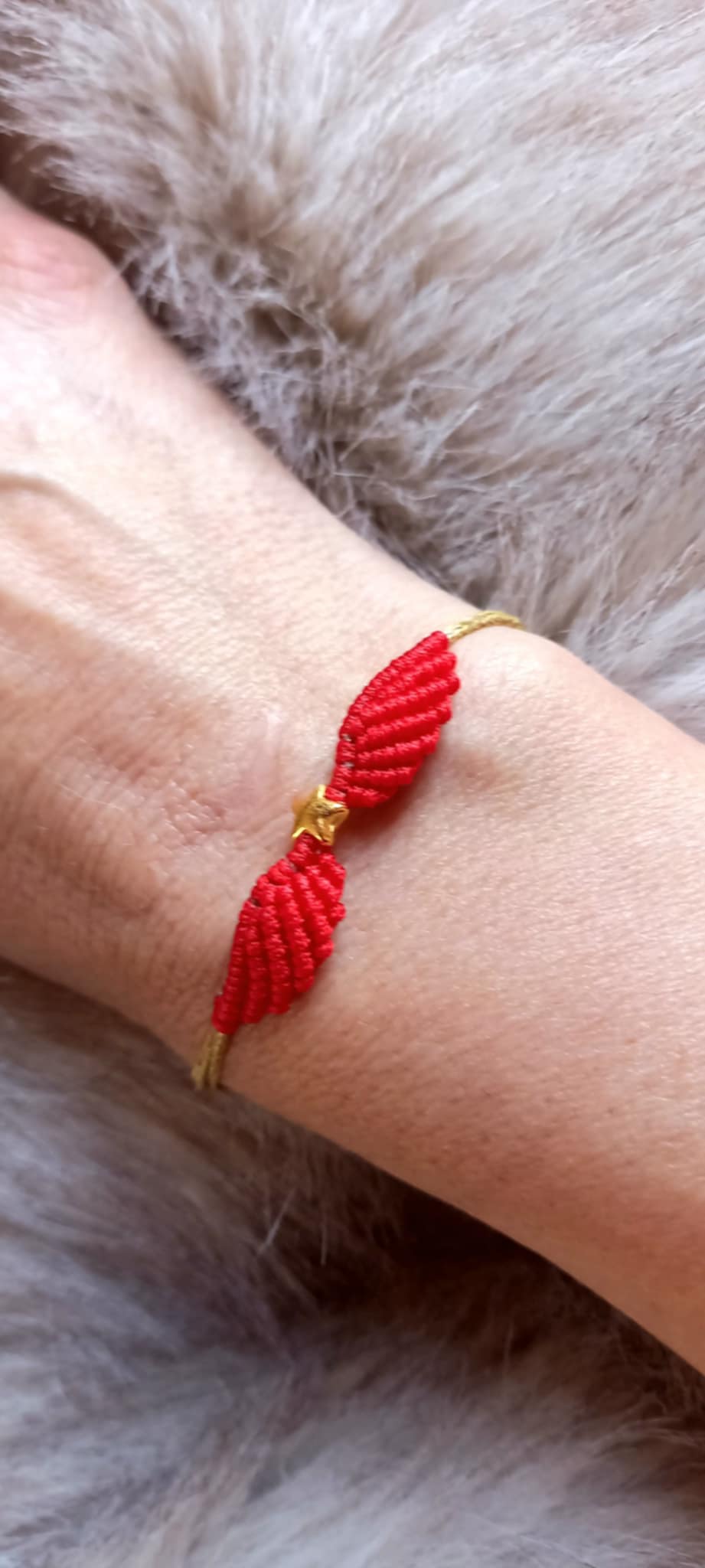 Βραχιόλι με φτερά αγγέλου και αστέρι