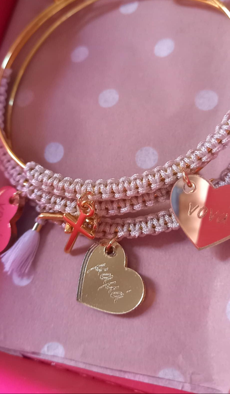 Μαρτυρικό βραχιόλι βάπτισης για μαμά και νονά