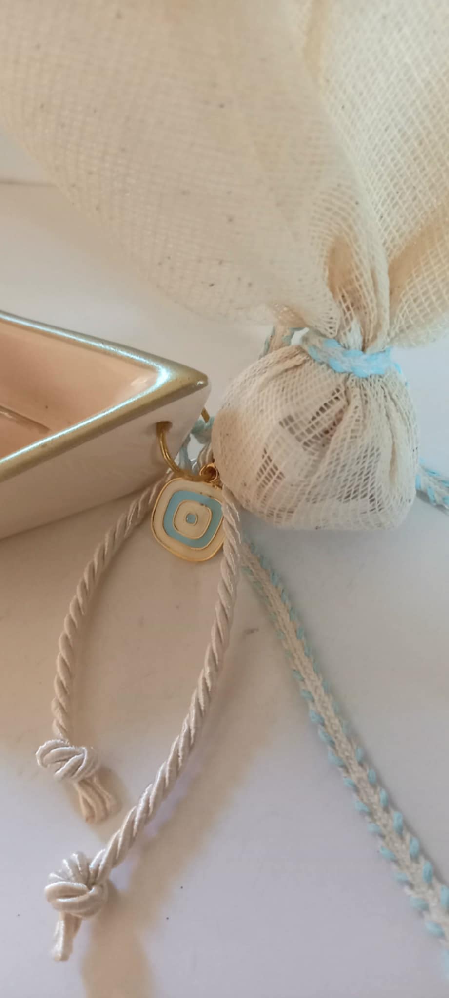 Μπομπονιέρα βάπτισης καραβάκι με μάτι