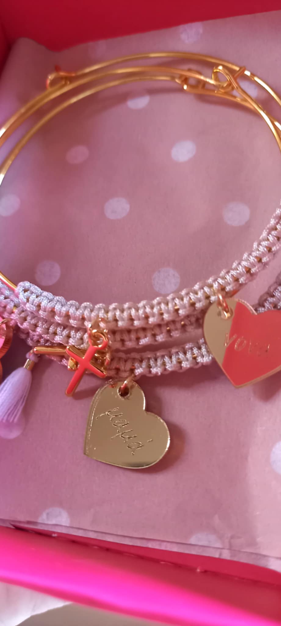 Μαρτυρικό βραχιόλι βάπτισης για μαμά και νονά