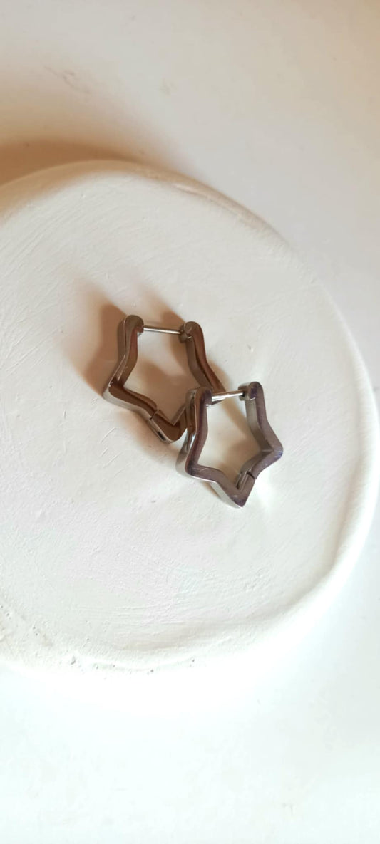 Σκουλαρίκια - κρίκοι σε σχήμα αστέρι