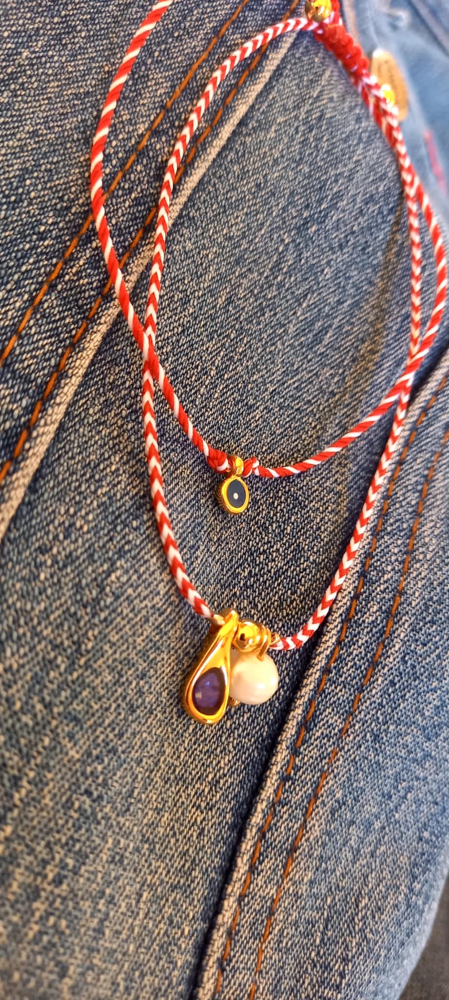 Βραχιόλι μαρτάκι με μίνι ματάκι