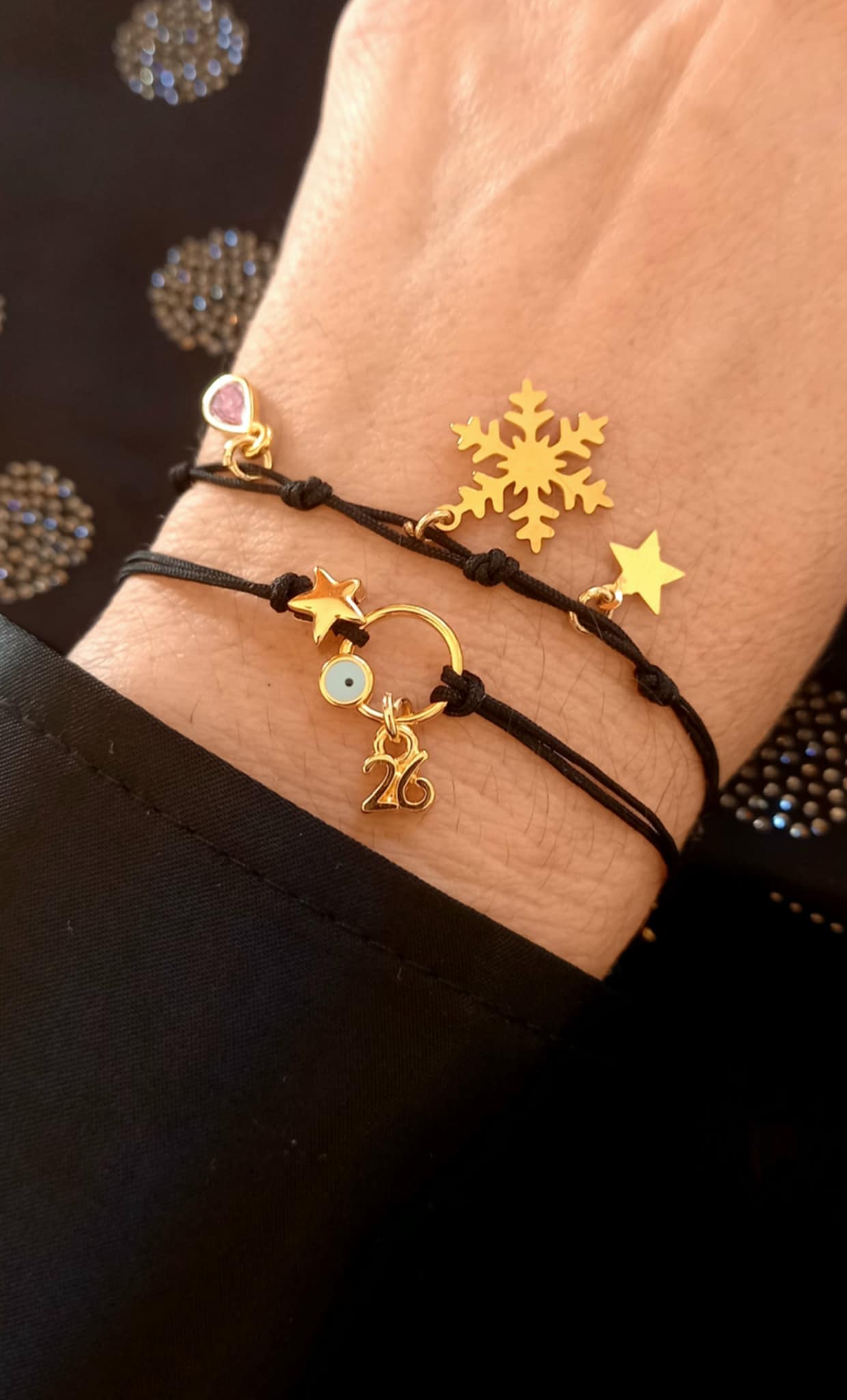 Βραχιόλι - γούρι 2026 με επιχρυσωμένα στοιχεία