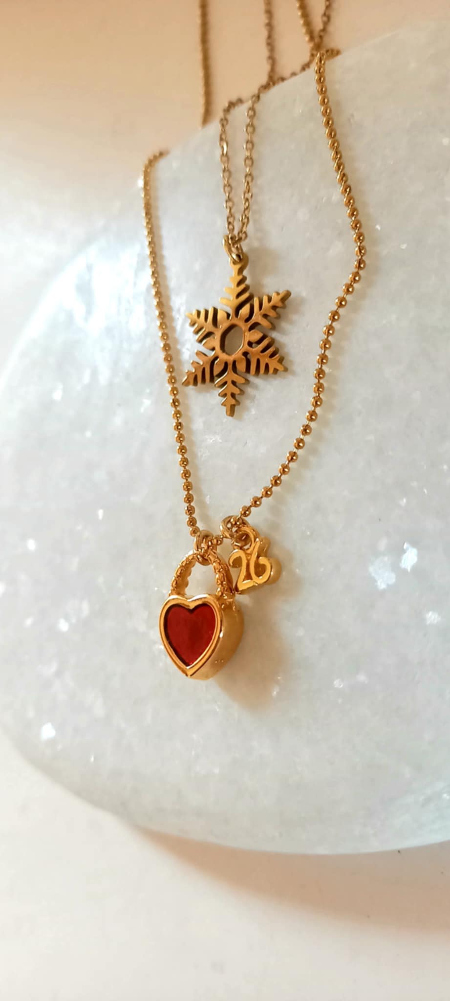 Κολιέ - γούρι 2026 με μοτίφ καρδιά