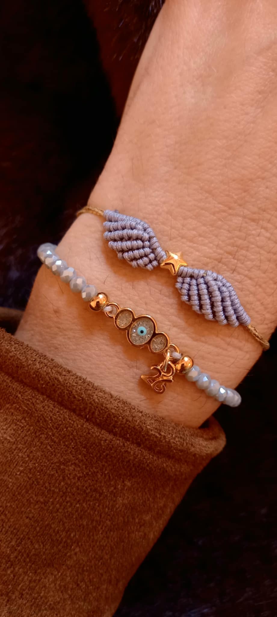 Βραχιόλι - γούρι 2026 με κρύσταλλα και επιχρυσωμένα στοιχεία