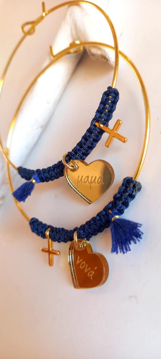 Μαρτυρικό βάπτισης για μαμά και νονά με βέργα