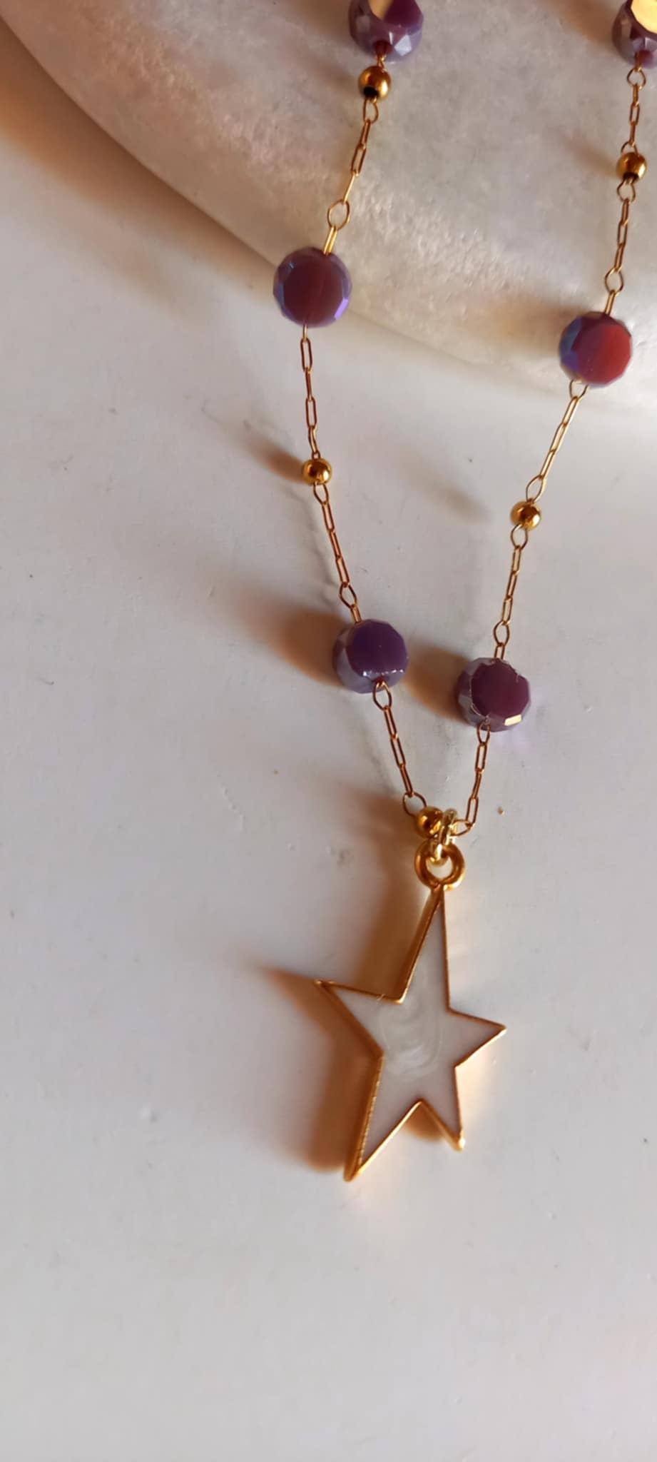 Κολιέ - ροζάριο με μοτίφ αστέρι