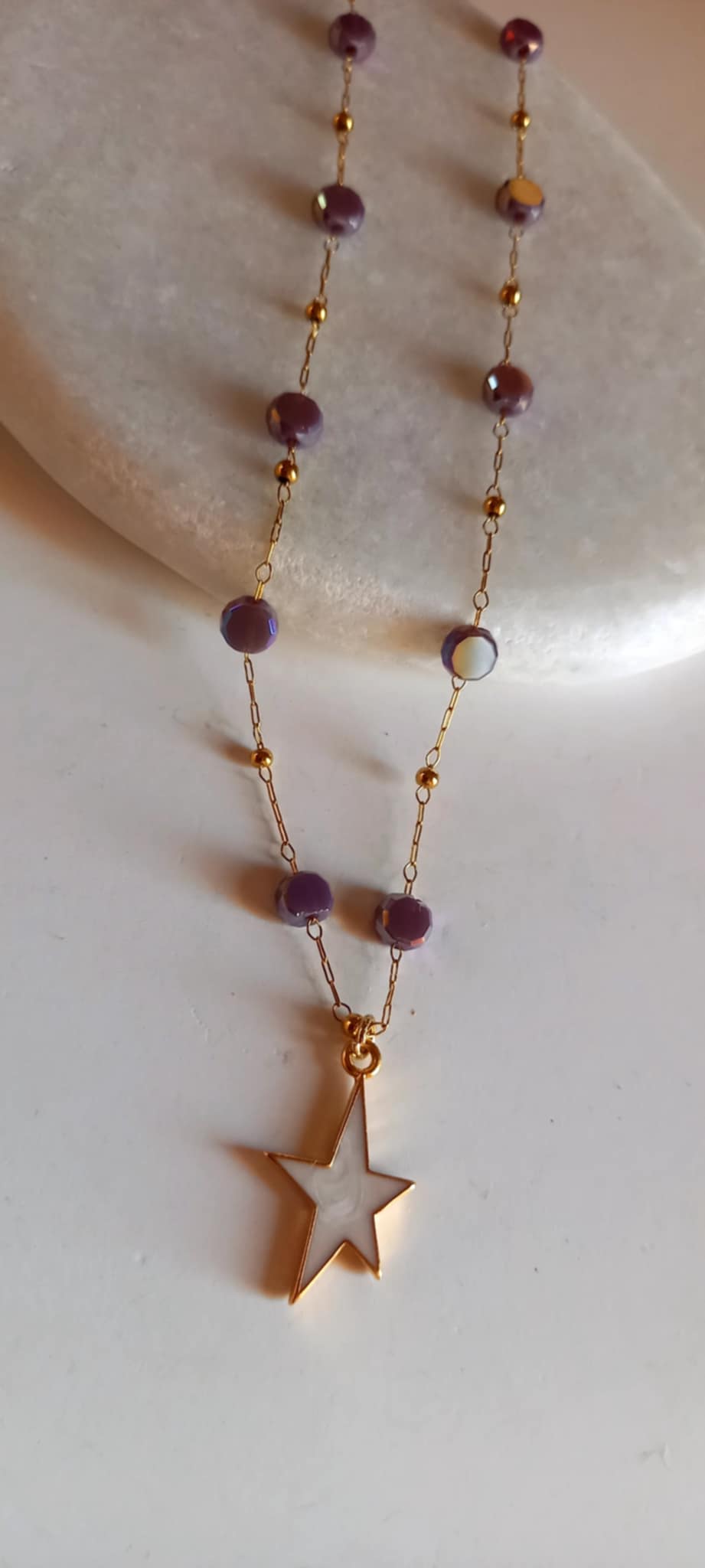 Κολιέ - ροζάριο με μοτίφ αστέρι