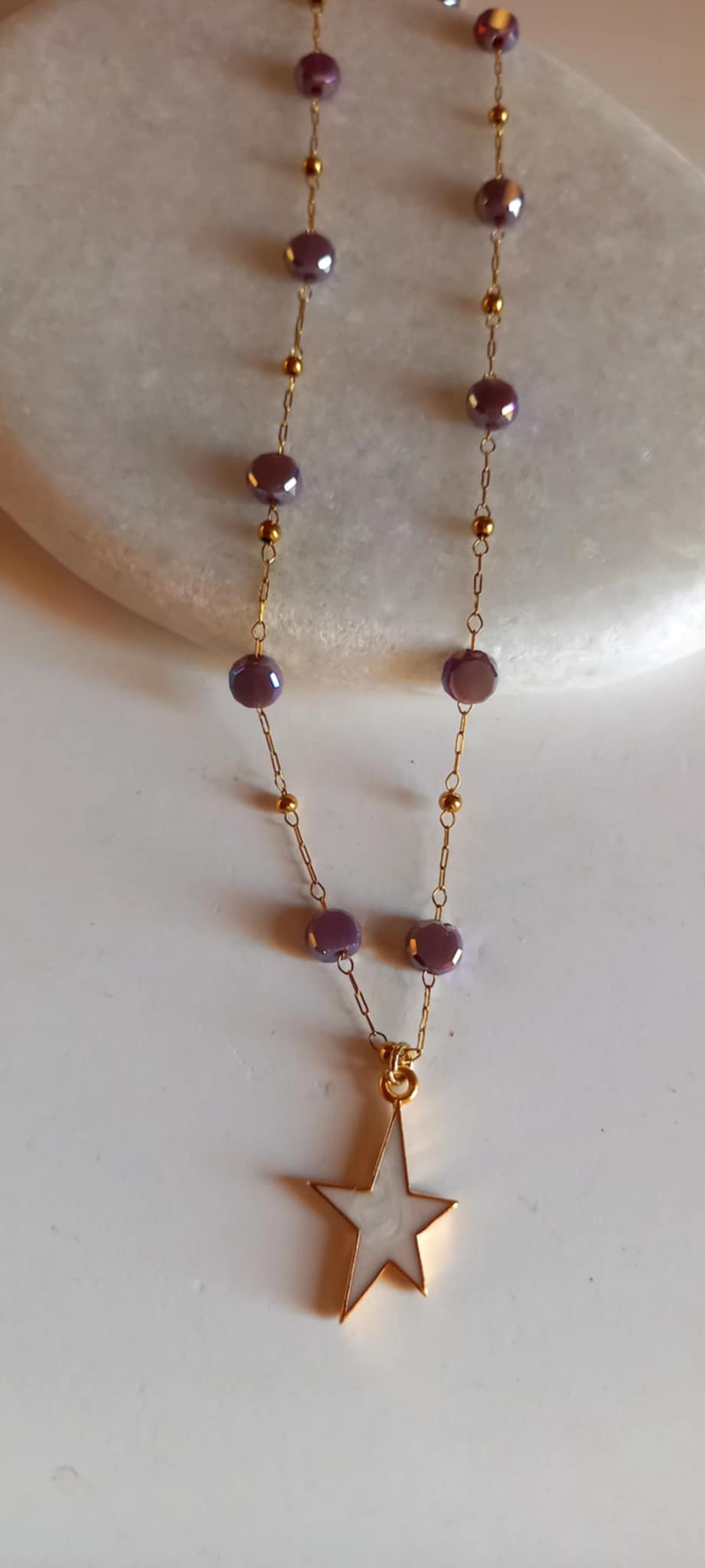 Κολιέ - ροζάριο με μοτίφ αστέρι