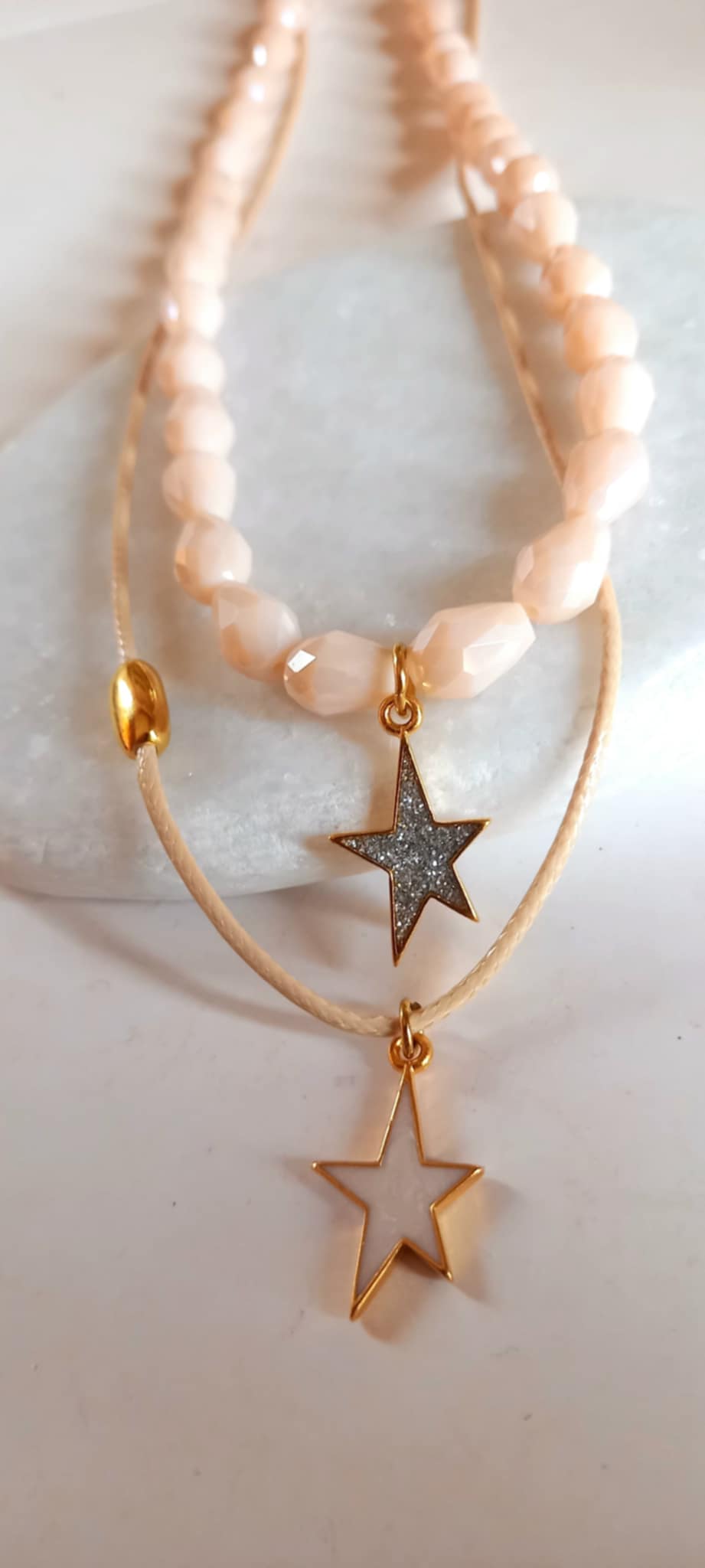 Κολιέ με κρύσταλλα και μοτίφ αστέρι