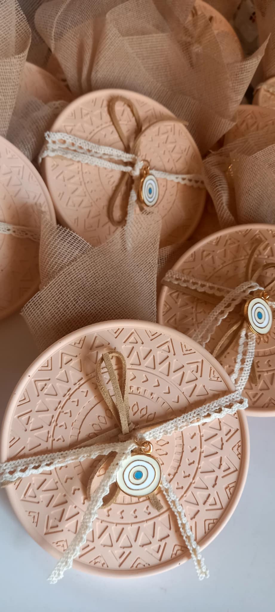 Μπομπονιέρα βάπτισης σουβέρ σε στυλ boho