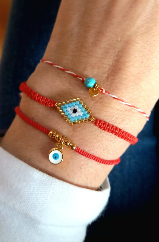 Βραχιόλι μαρτάκι με μάτι miyuki