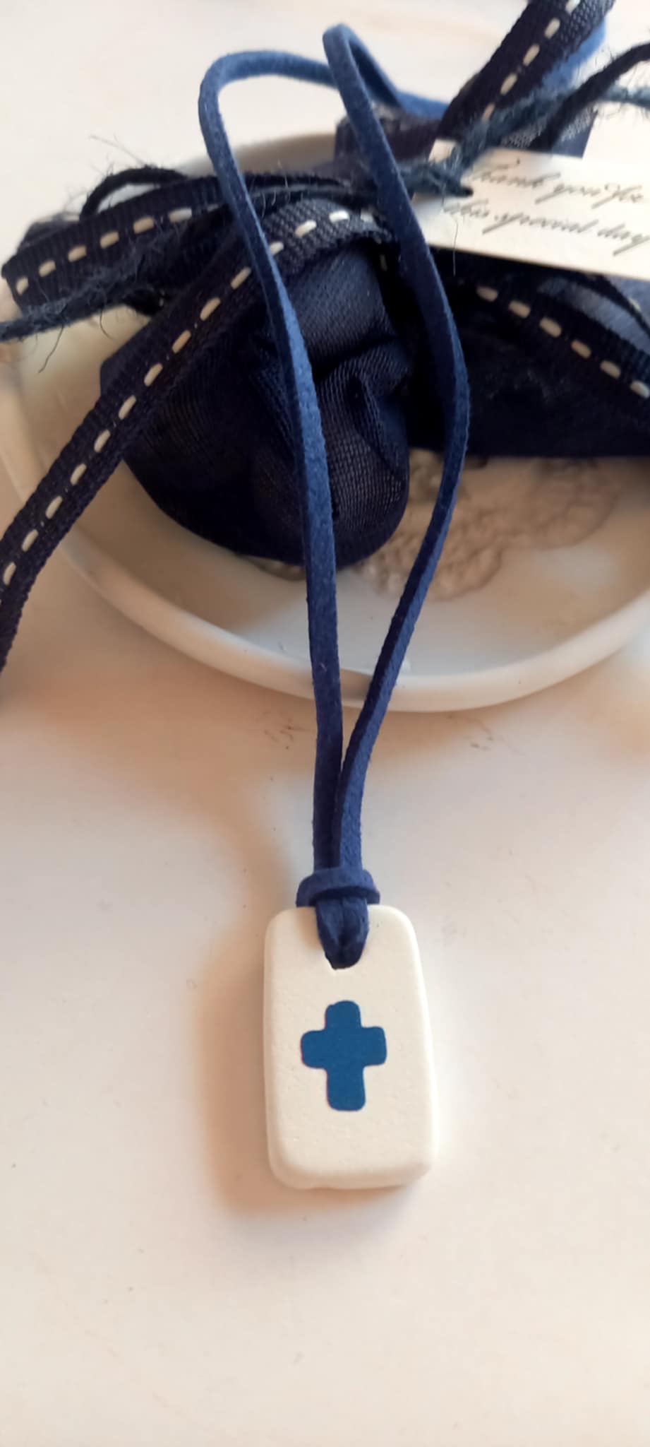 Μαρτυρικό βάπτισης για το λαιμό με κεραμικό σταυρό