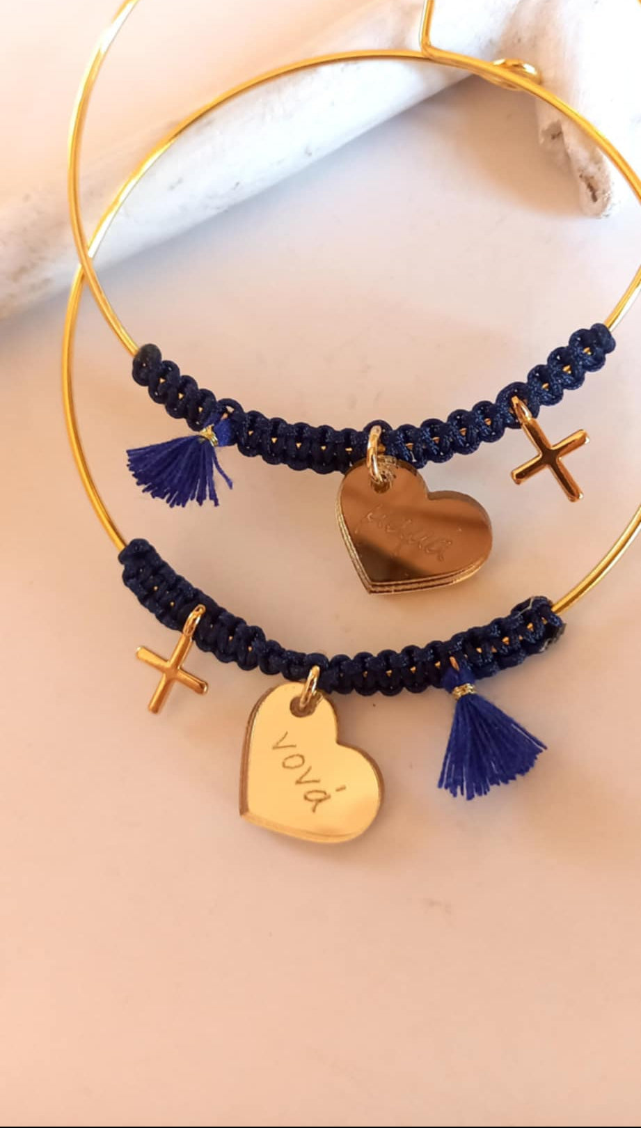 Μαρτυρικό βάπτισης για μαμά και νονά με βέργα