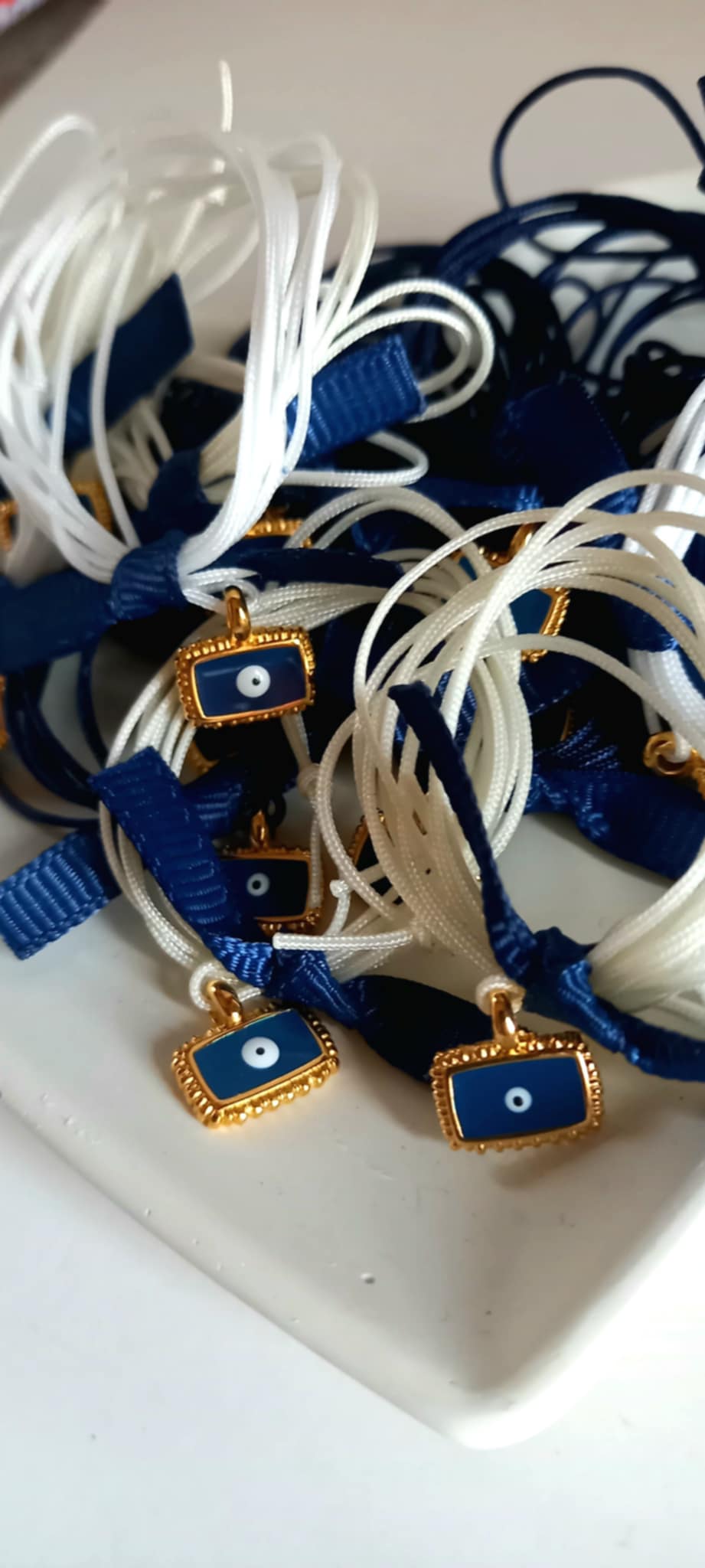 Μαρτυρικό βάπτισης για το λαιμό με boho στοιχείο με μάτι