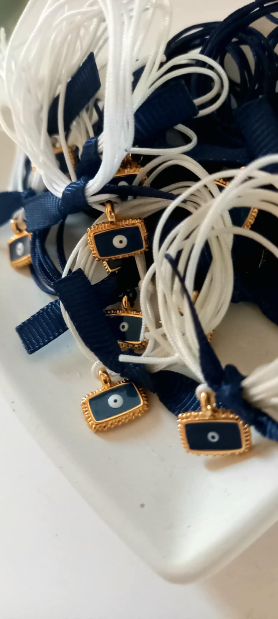 Μαρτυρικό βάπτισης για το λαιμό με boho στοιχείο με μάτι