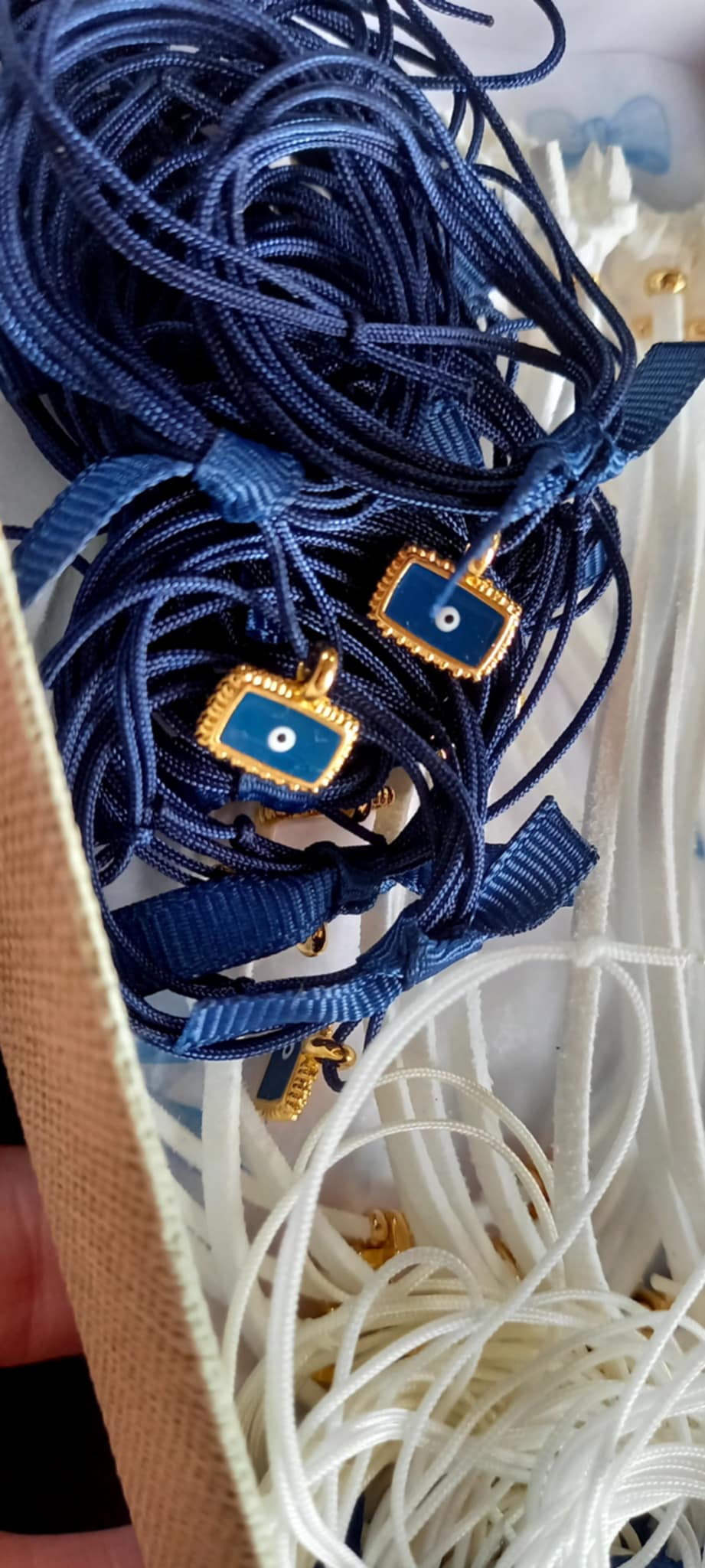 Μαρτυρικό βάπτισης για το λαιμό με boho στοιχείο με μάτι