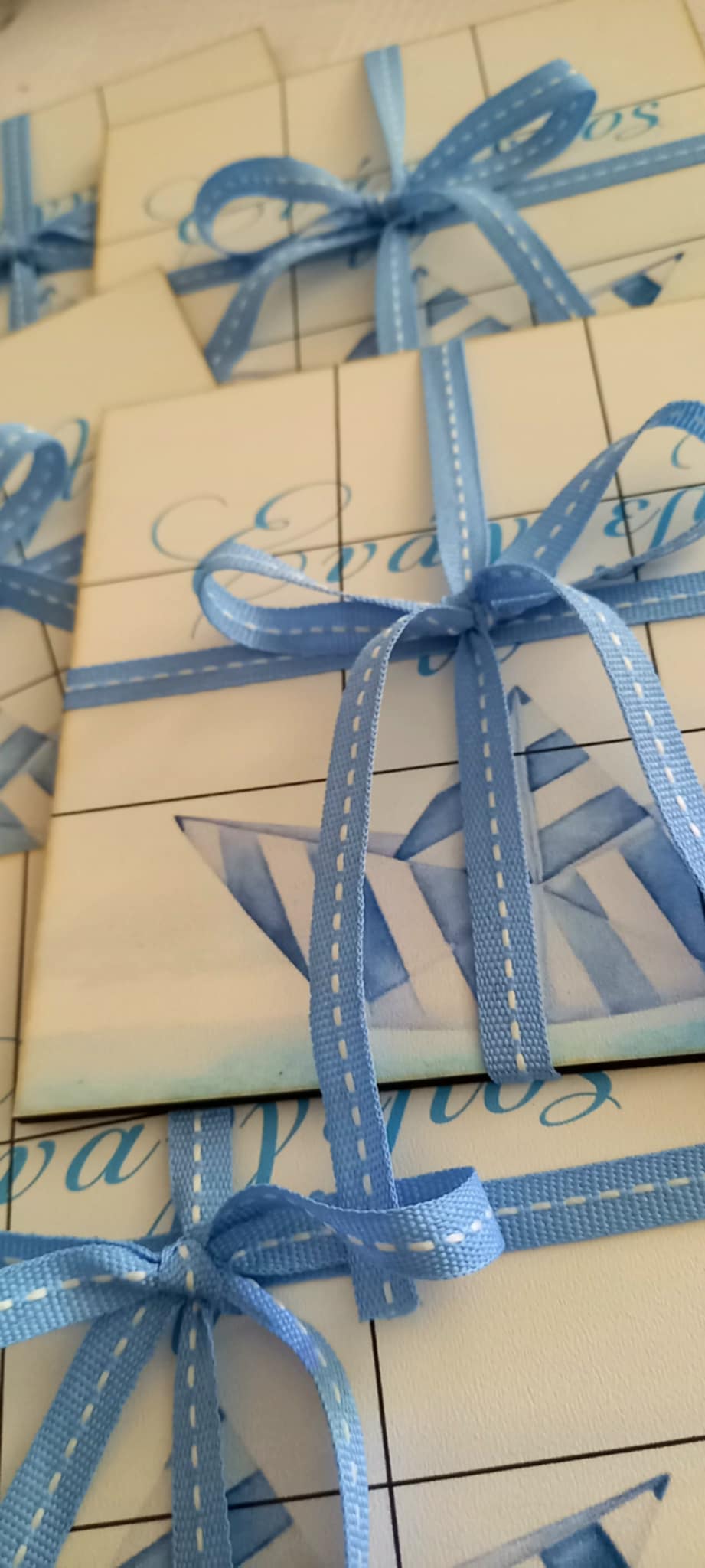 Παιδική μπομπονιέρα βάπτισης προσωποποιημένη τρίλιζα