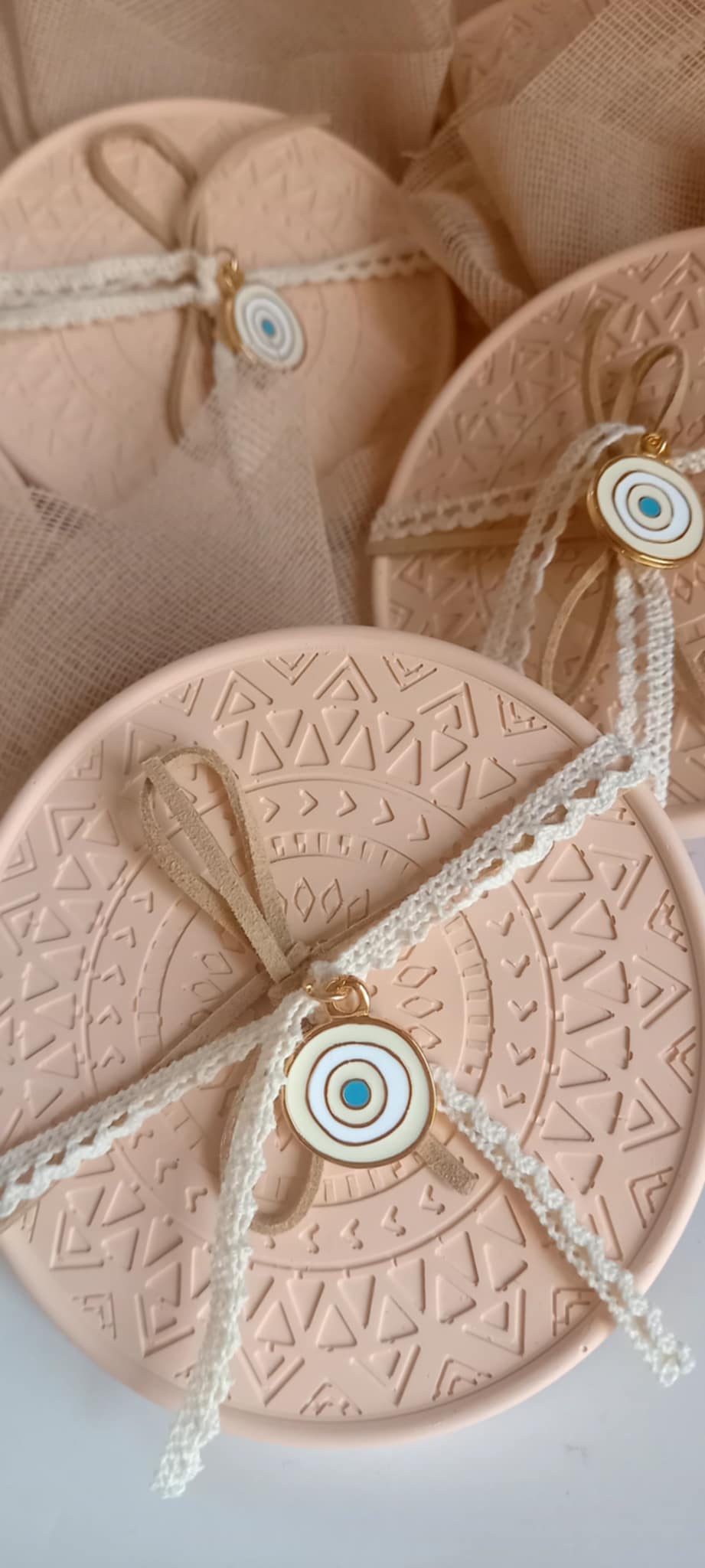 Μπομπονιέρα βάπτισης σουβέρ σε στυλ boho