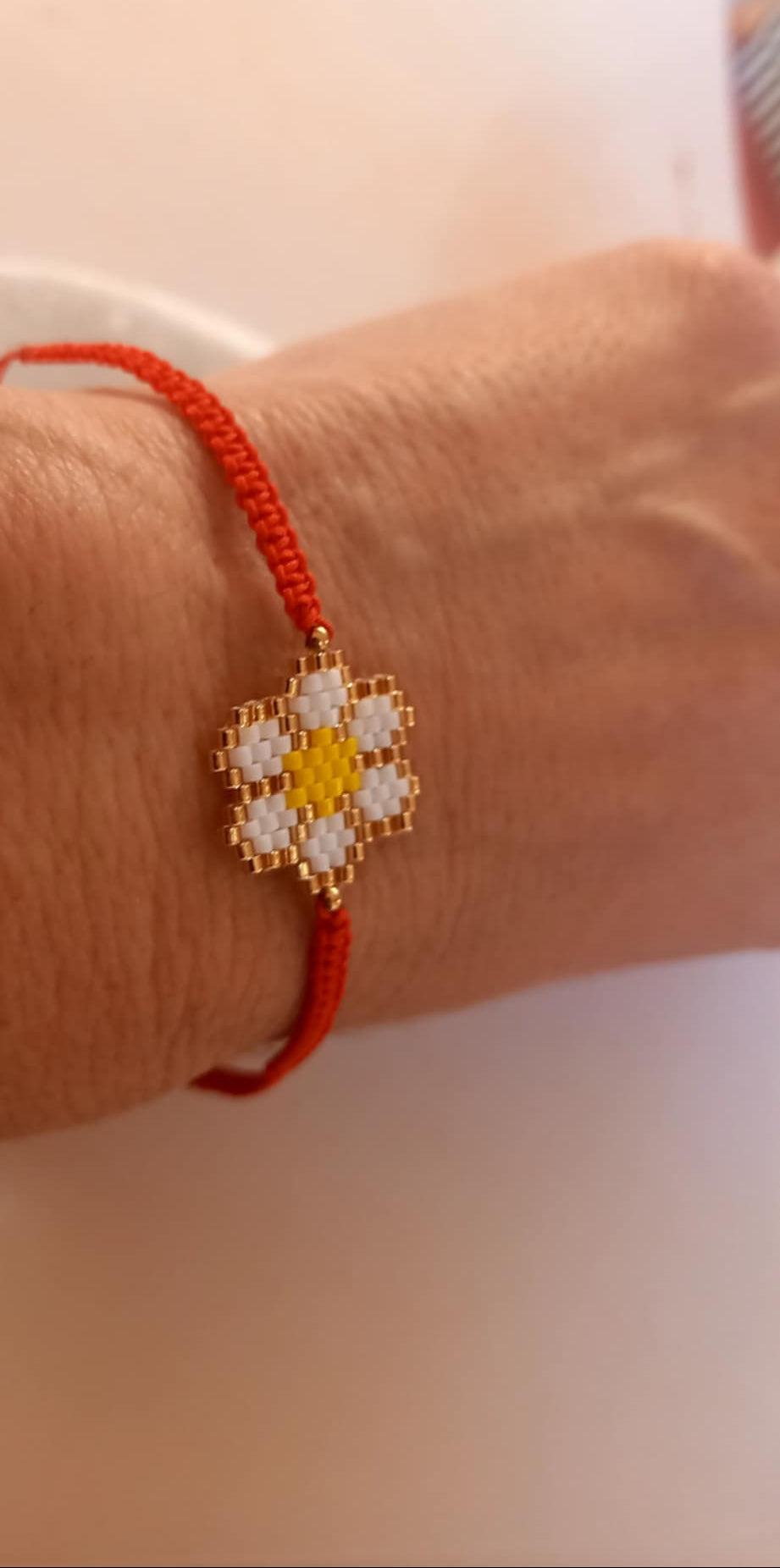 Βραχιόλι μαρτάκι με μαργαρίτα miyuki