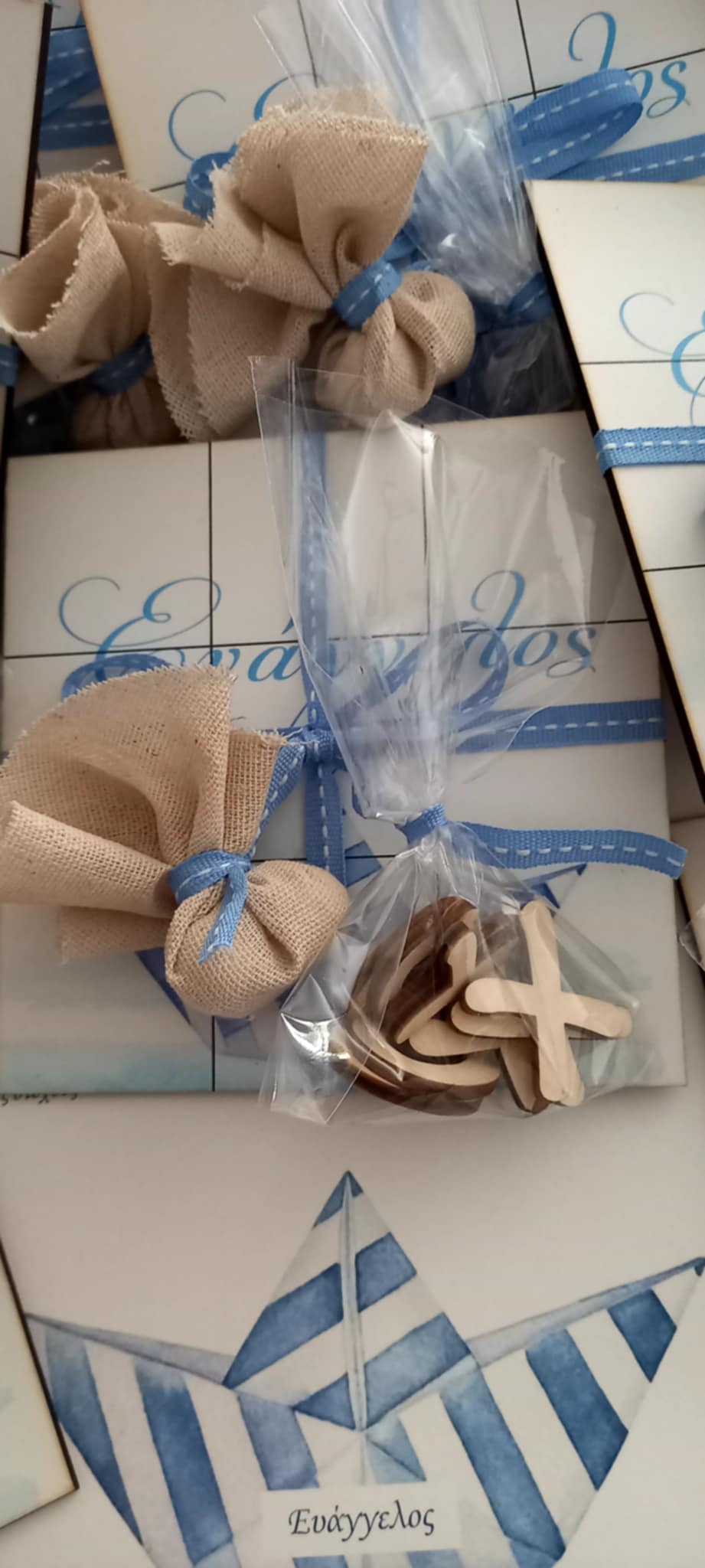 Παιδική μπομπονιέρα βάπτισης προσωποποιημένη τρίλιζα