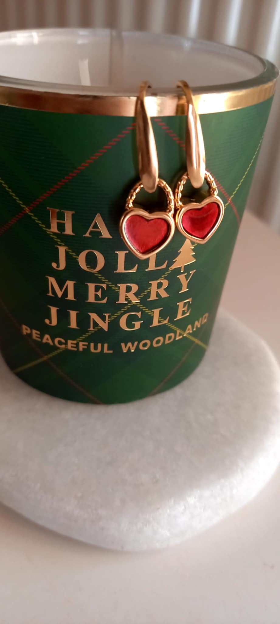 Σκουλαρίκια από ατσάλι με μοτίφ καρδιές