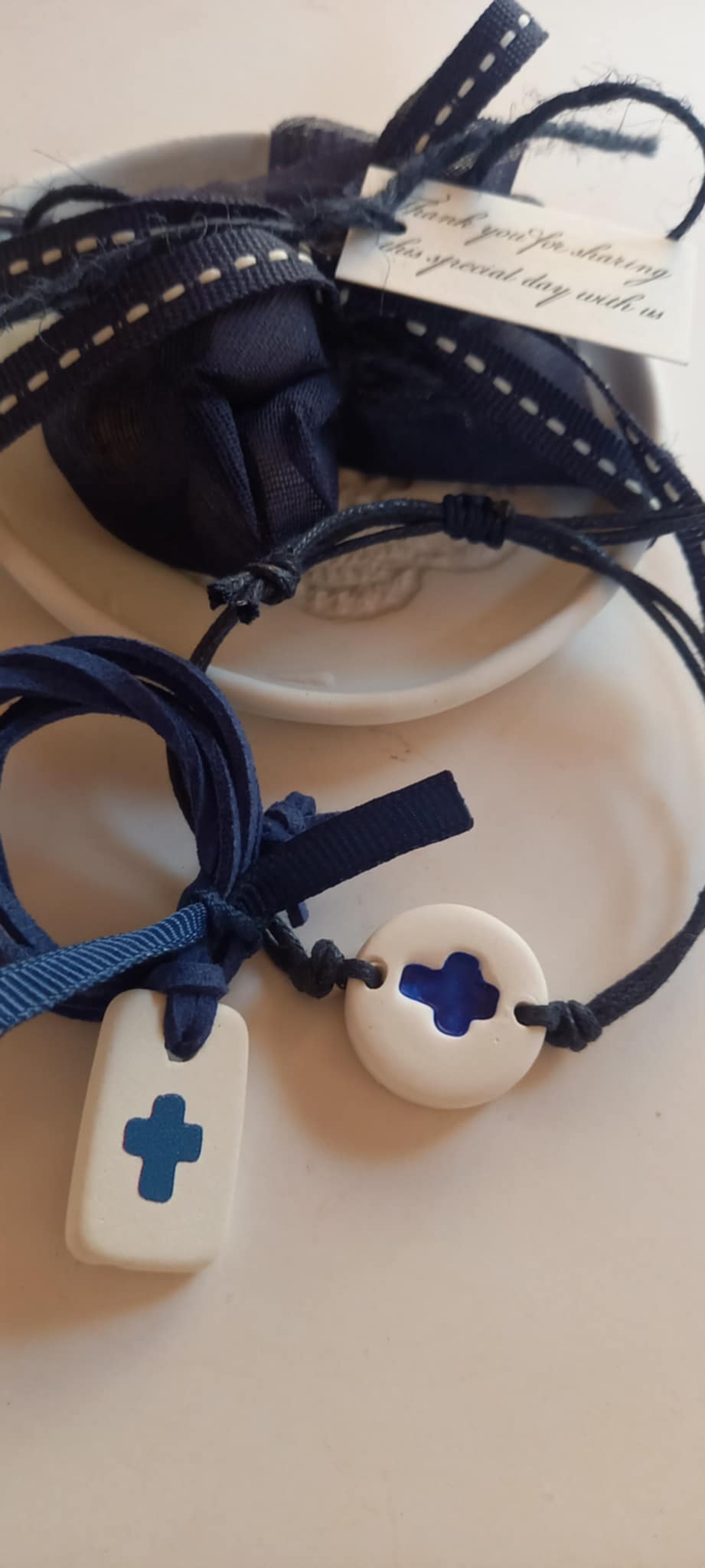 Μαρτυρικό βάπτισης για το λαιμό με κεραμικό σταυρό