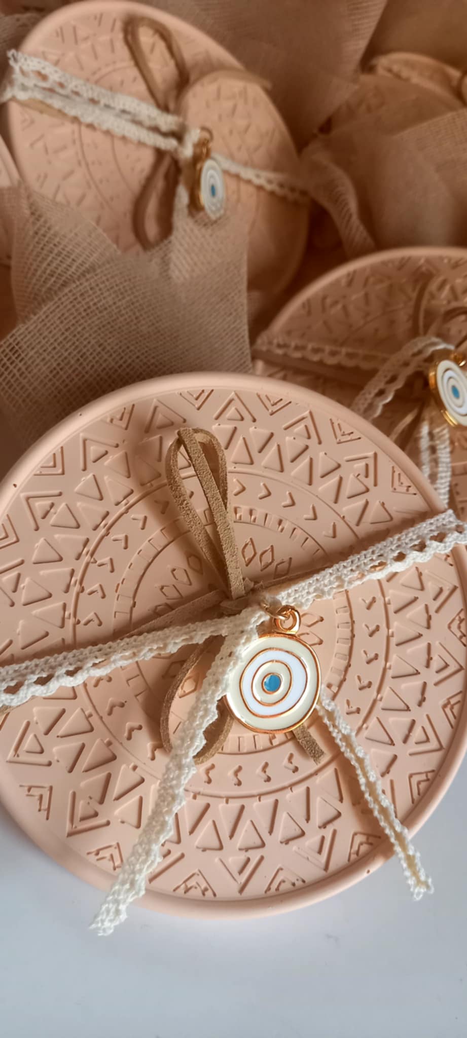 Μπομπονιέρα βάπτισης σουβέρ σε στυλ boho