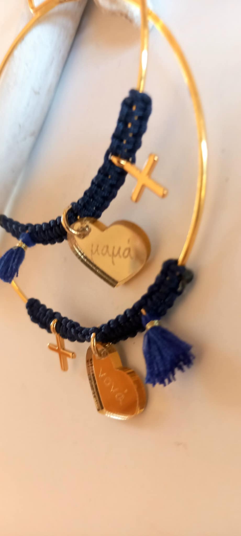 Μαρτυρικό βάπτισης για μαμά και νονά με βέργα