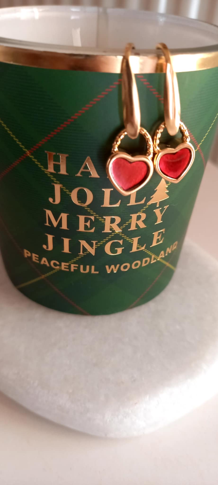 Σκουλαρίκια από ατσάλι με μοτίφ καρδιές