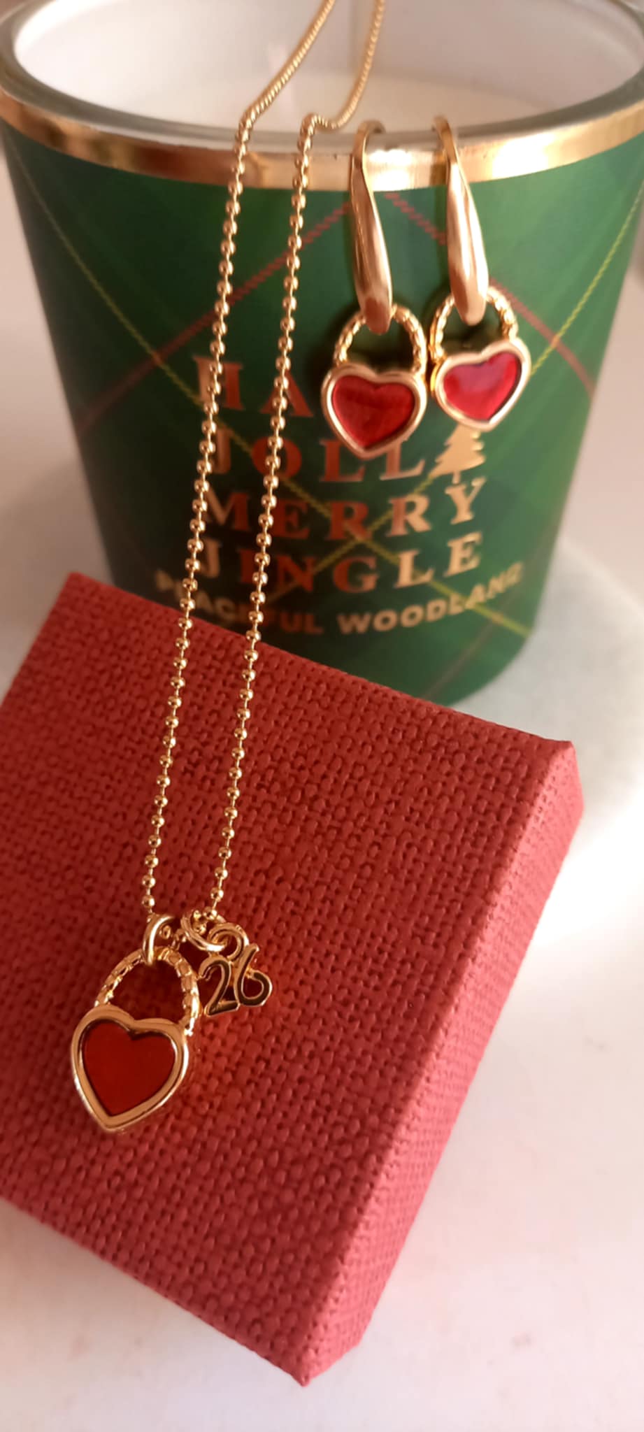 Σκουλαρίκια από ατσάλι με μοτίφ καρδιές