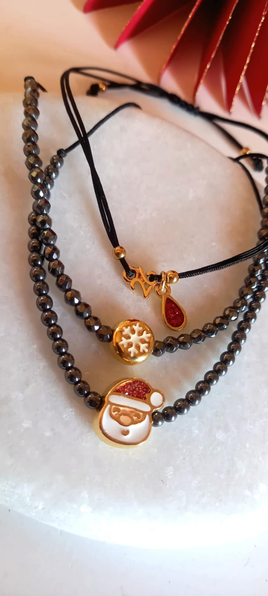 Βραχιόλι με μοτίφ Αγιο Βασίλη και αστέρι