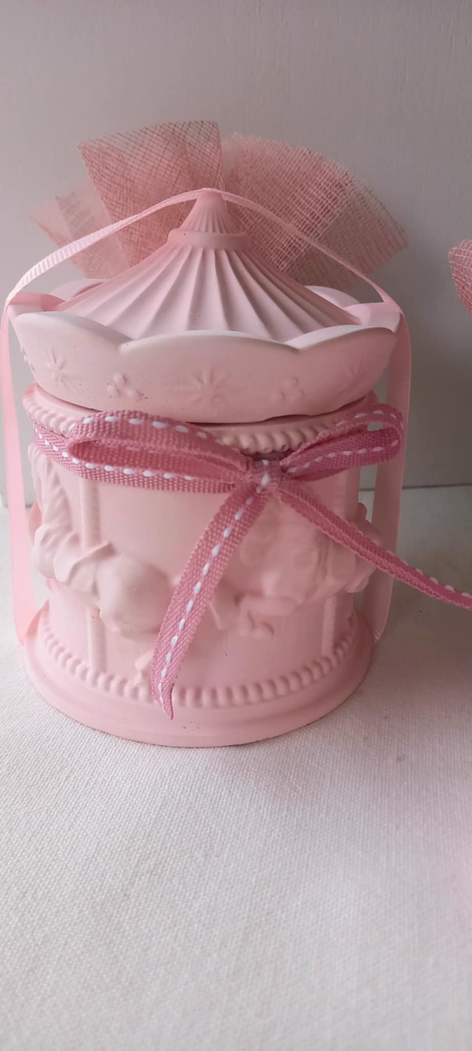 Μπομπονιέρα βάπτισης κεραμικό καρουσέλ