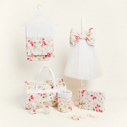 Σετ βάπτισης φράουλες και λουλούδια