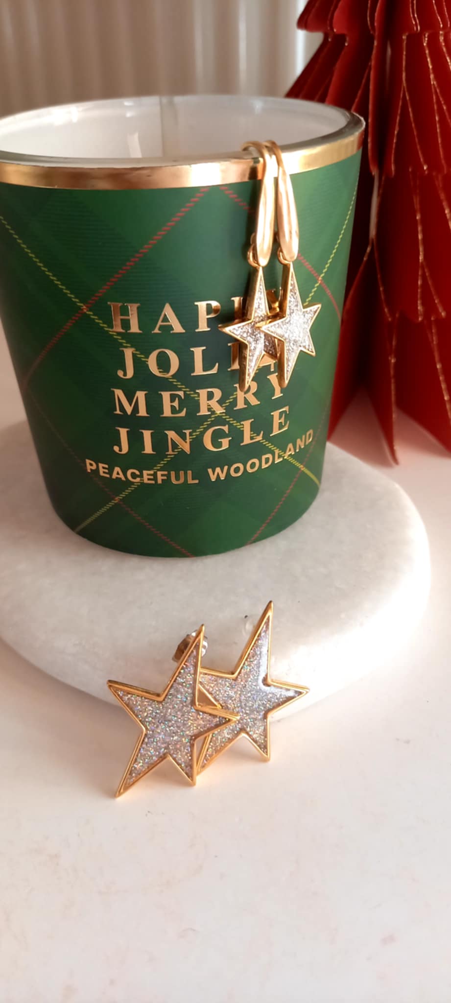 Σκουλαρίκια από ατσάλι με αστέρια