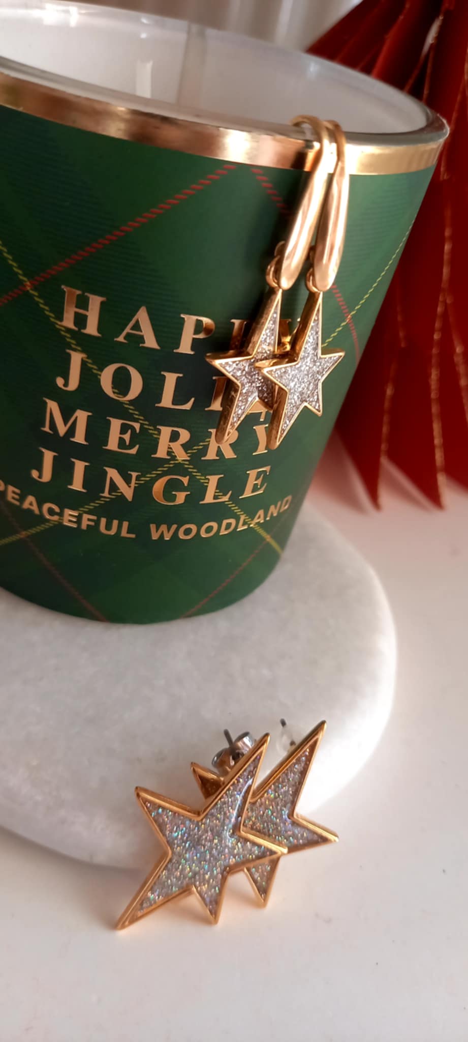 Σκουλαρίκια από ατσάλι με αστέρια