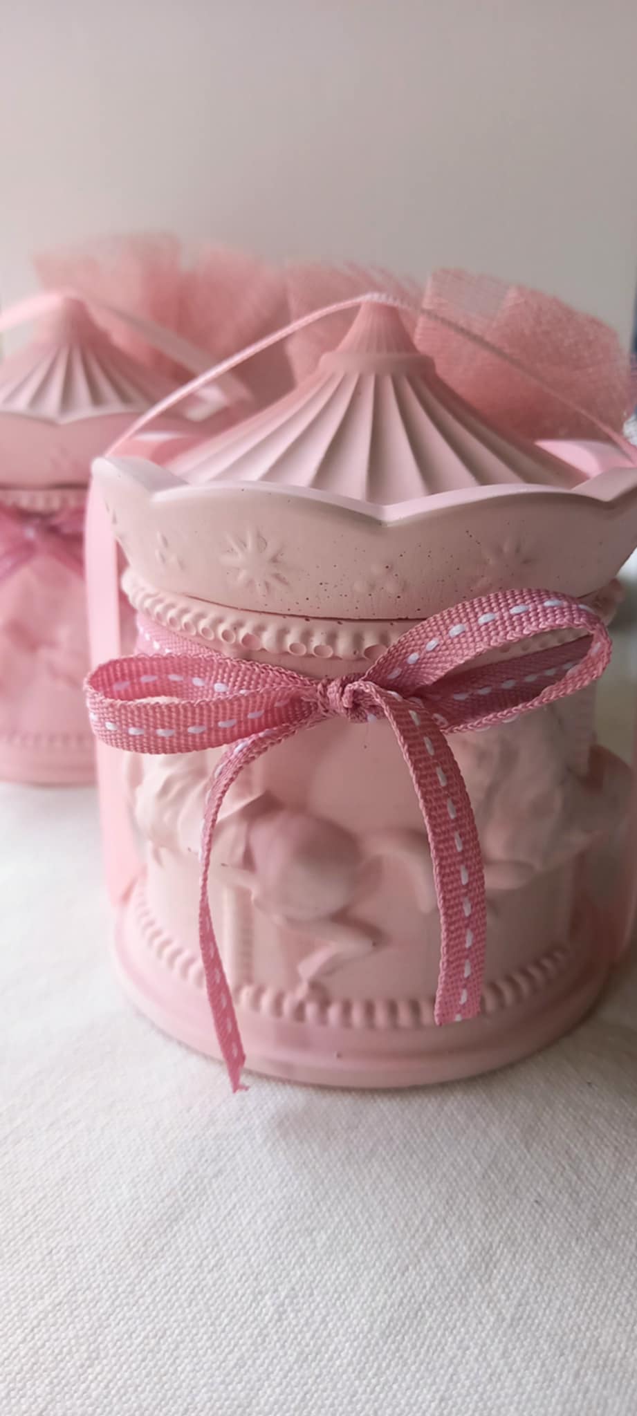 Μπομπονιέρα βάπτισης κεραμικό καρουσέλ