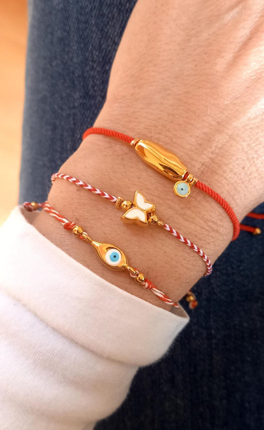 Βραχιόλι μαρτάκι με επιχρυσωμένα στοιχεία