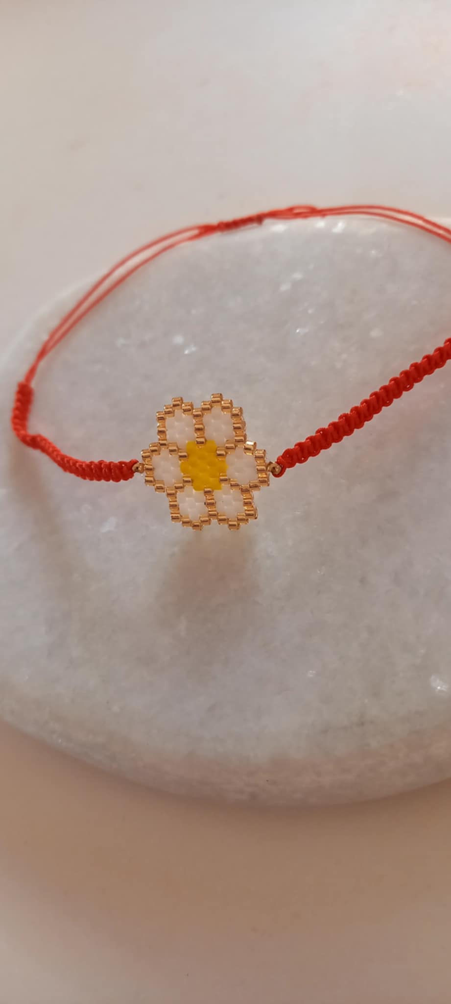 Βραχιόλι μαρτάκι με μαργαρίτα miyuki
