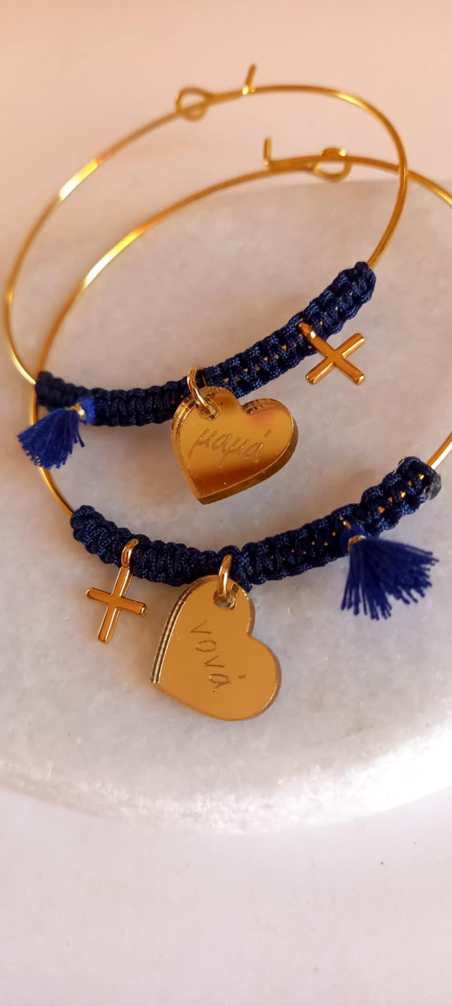 Μαρτυρικό βάπτισης για μαμά και νονά με βέργα