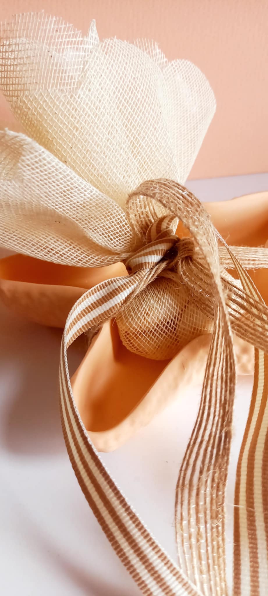 Μπομπονιέρα βάπτισης αστερίας με υφή πορσελάνης