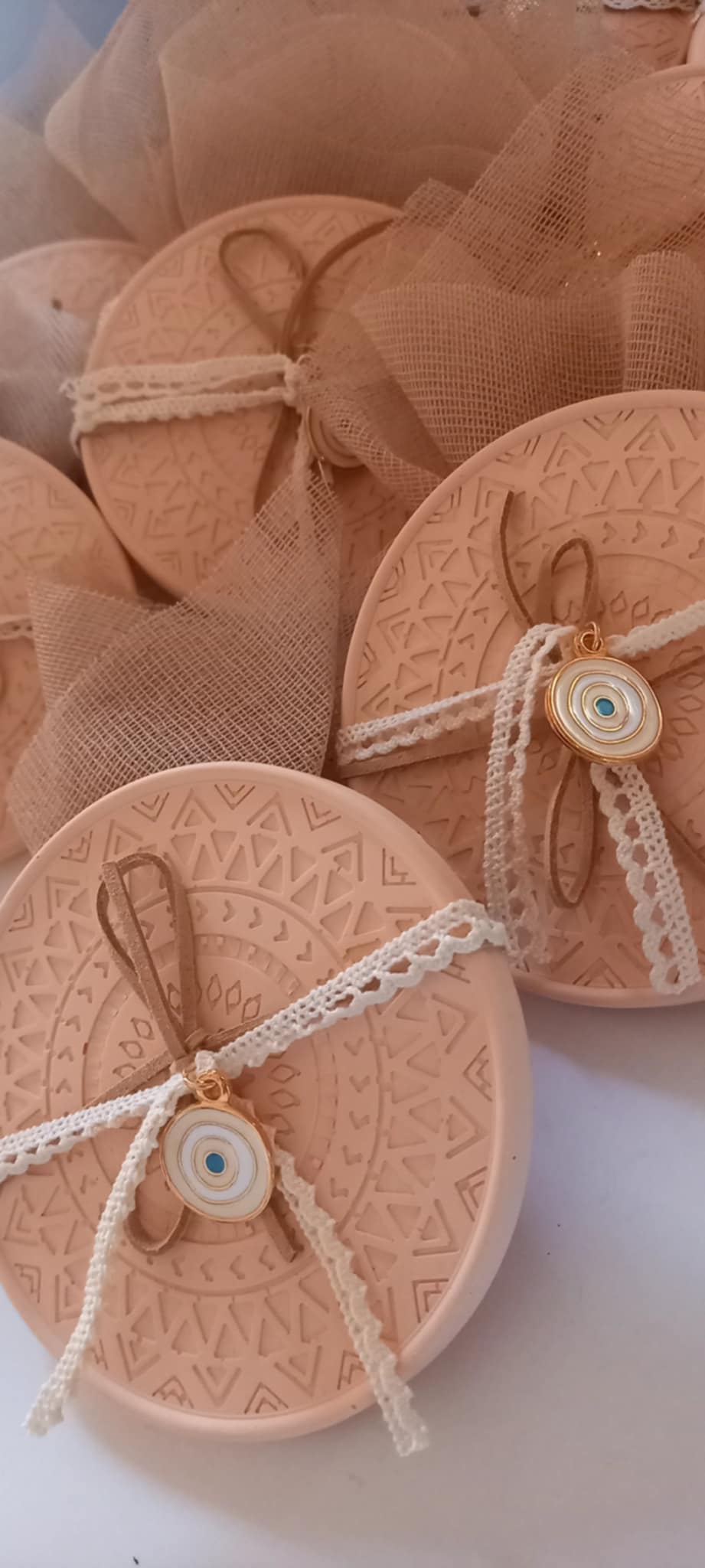 Μπομπονιέρα βάπτισης σουβέρ σε στυλ boho