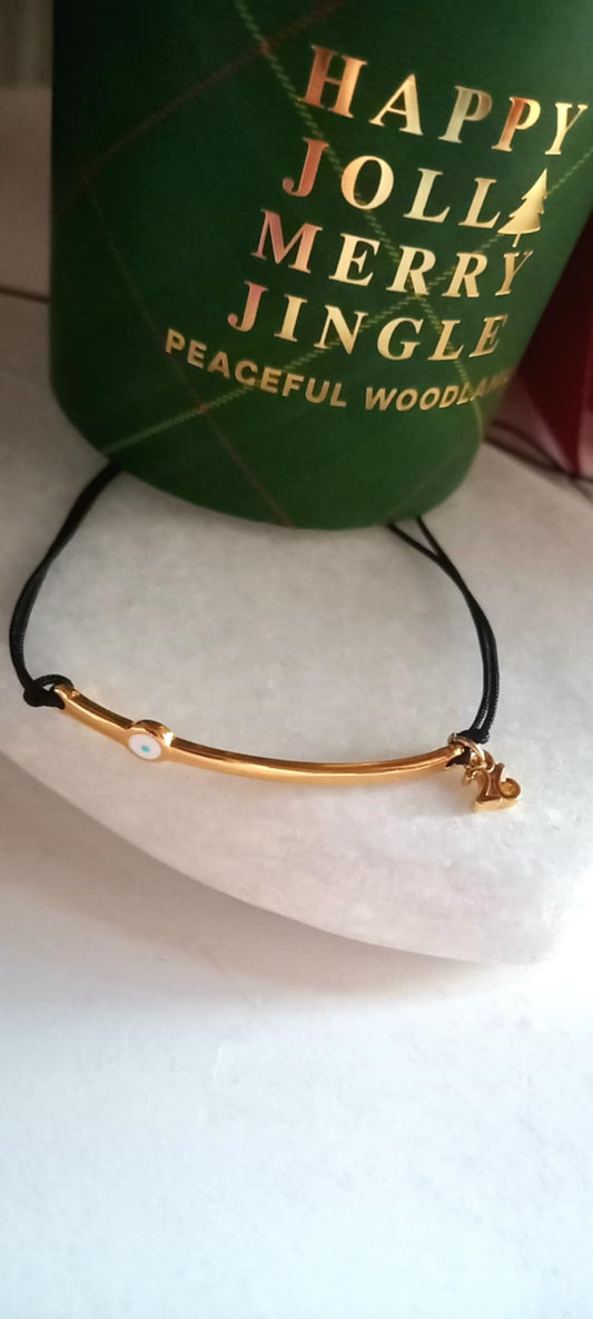 Βραχιόλι - γούρι 2026 με επιχρυσωμένη μπάρα