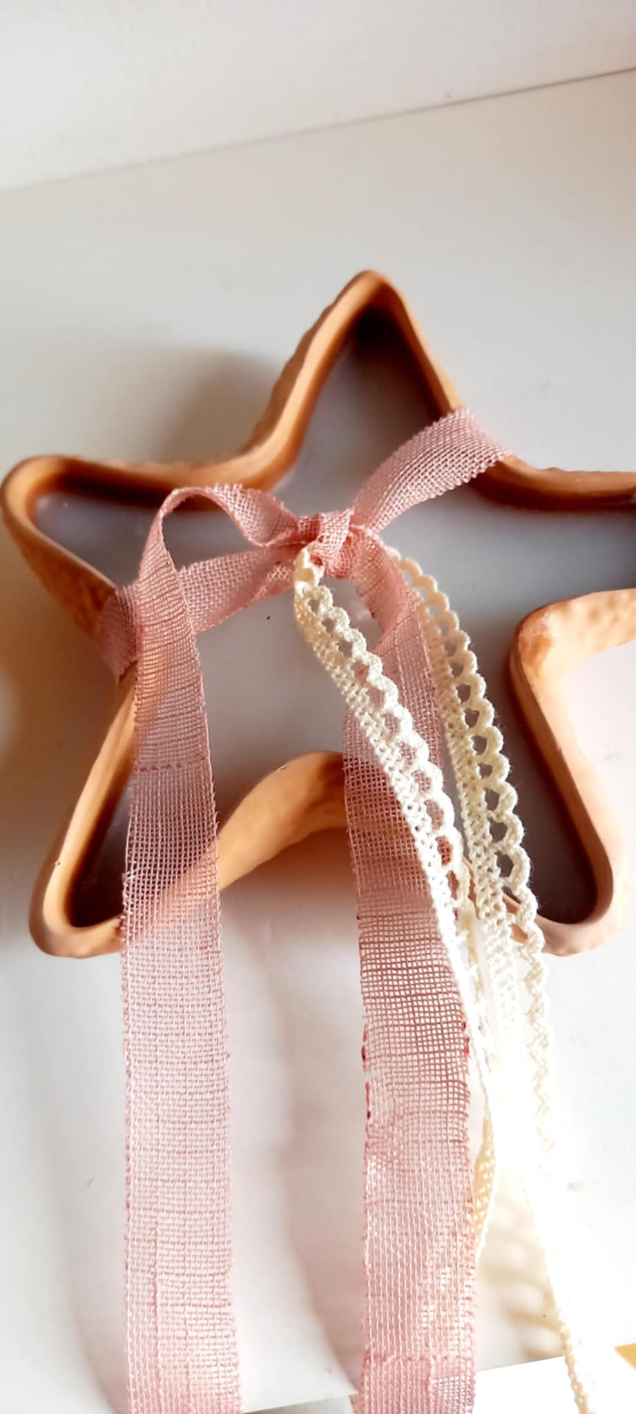 Μπομπονιέρα γάμου - βάπτισης αστερίας με κερί