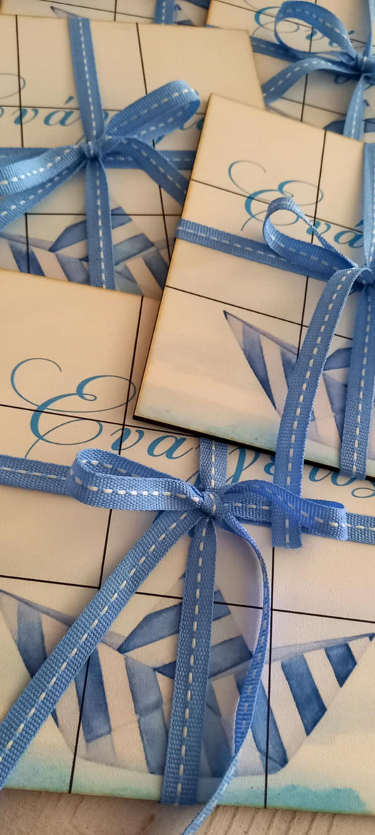 Παιδική μπομπονιέρα βάπτισης προσωποποιημένη τρίλιζα