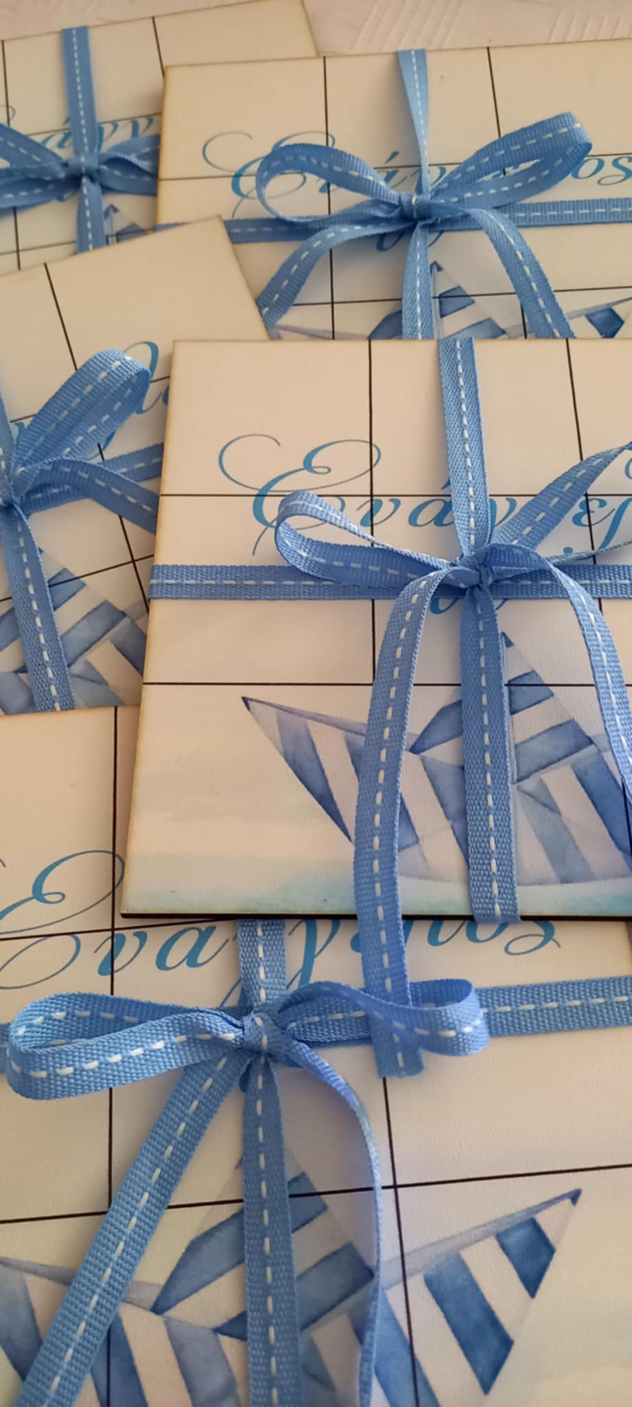 Παιδική μπομπονιέρα βάπτισης προσωποποιημένη τρίλιζα