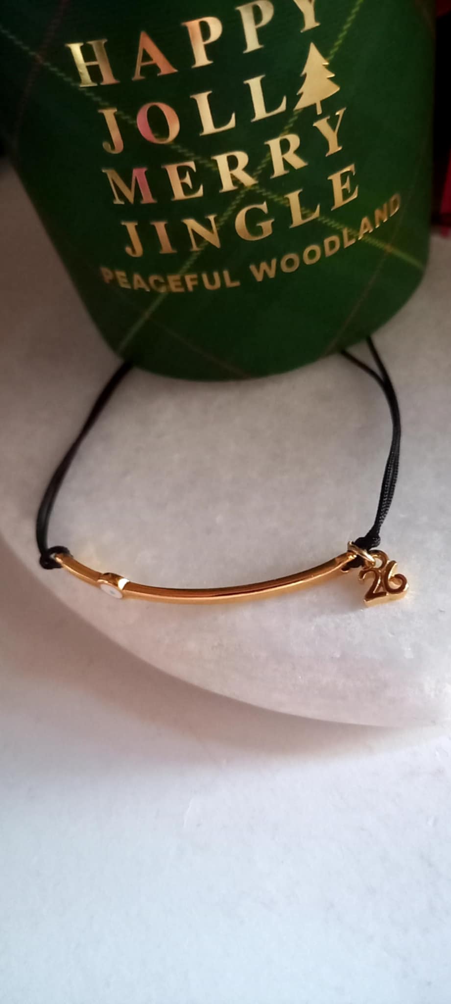 Βραχιόλι - γούρι 2026 με επιχρυσωμένη μπάρα