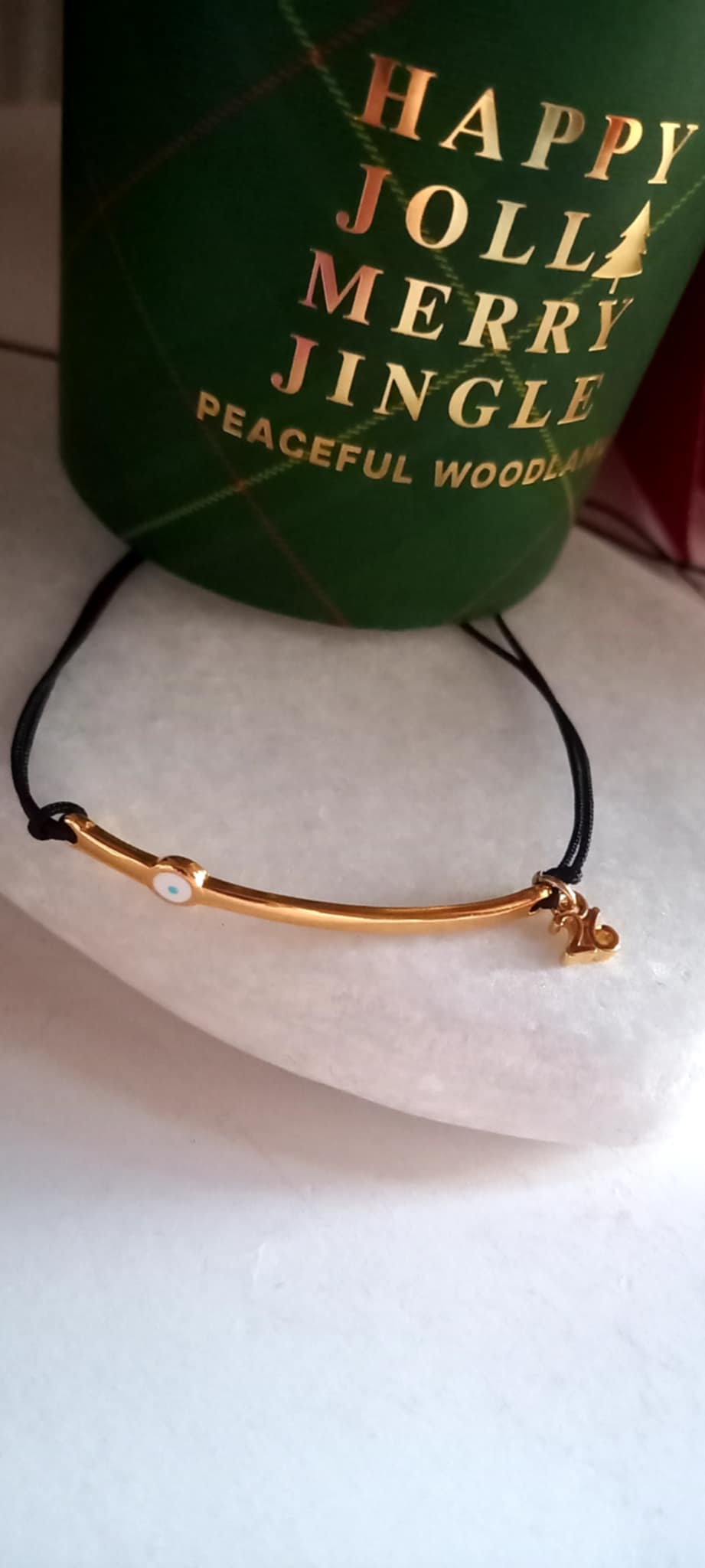 Βραχιόλι - γούρι 2026 με επιχρυσωμένη μπάρα