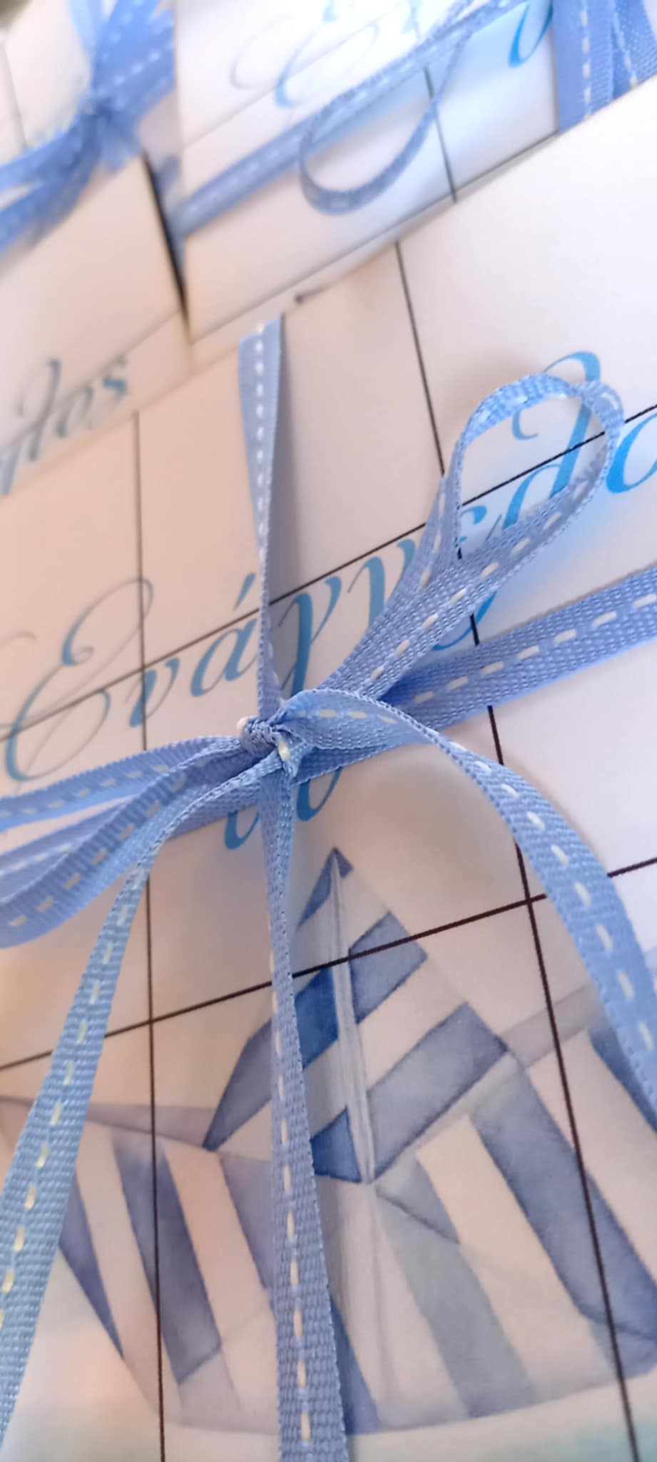 Παιδική μπομπονιέρα βάπτισης προσωποποιημένη τρίλιζα